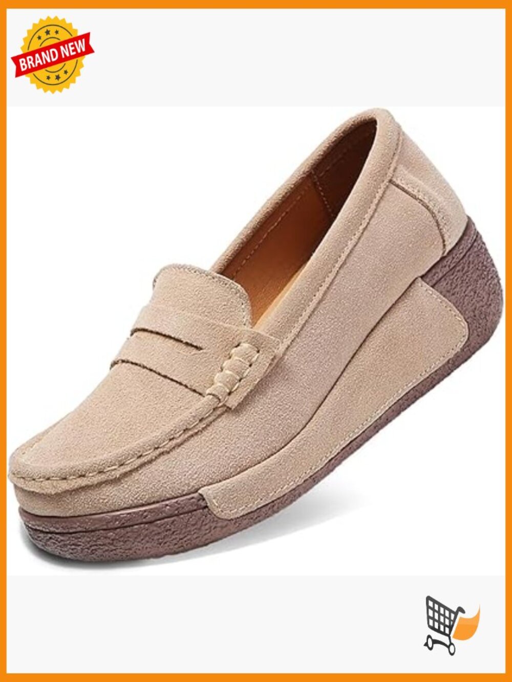 Wedge Loafers Platform Sneakers Slip-Ons Casual Walking Shoes